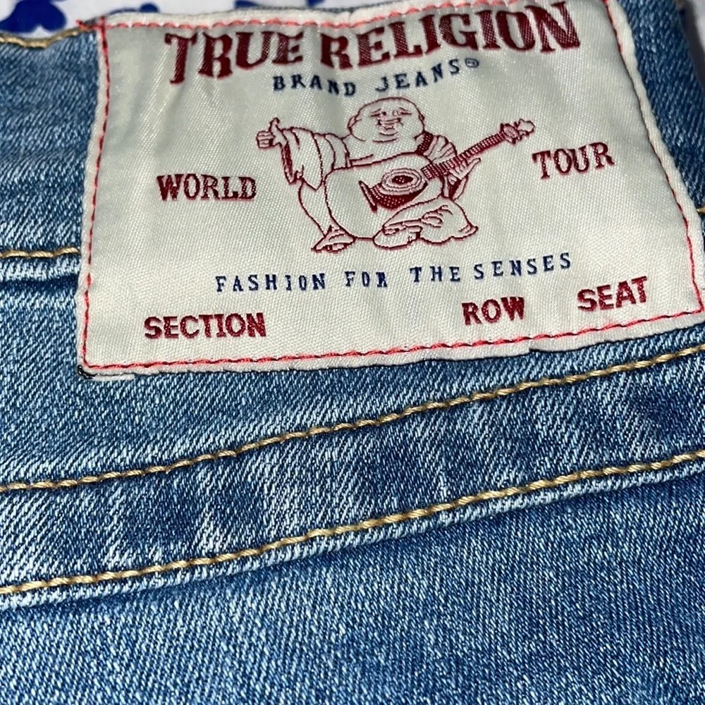 NWT True Religion Ricky Flap Frosted Light, Size 38x33
